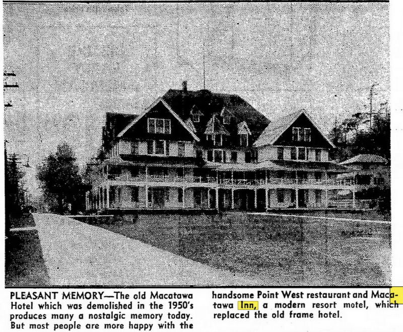 Macatawa Inn - 1972 Retrospective Photo Of Hotel Macatawa (newer photo)